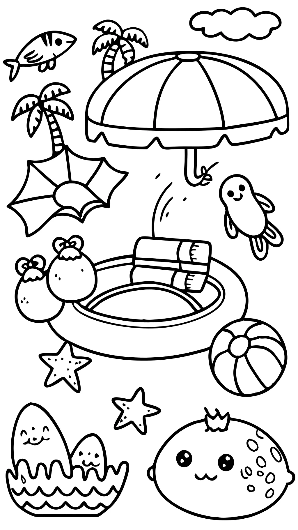 swimming pool coloring pages